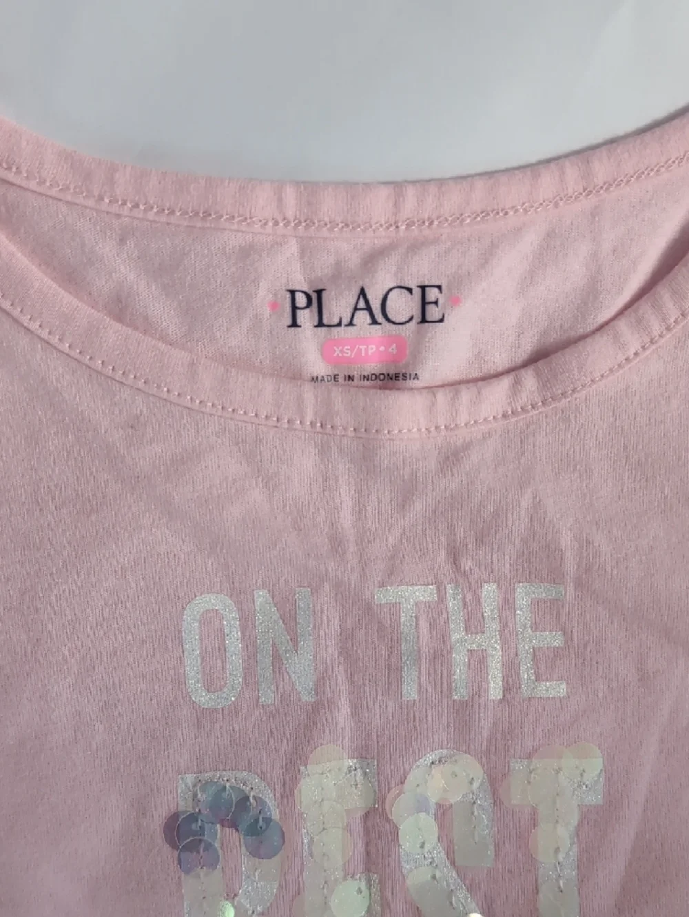 The Children's Place Pink Sequin Tank with White Butterfly Leggings - XS/4 - Picture 2 of 8